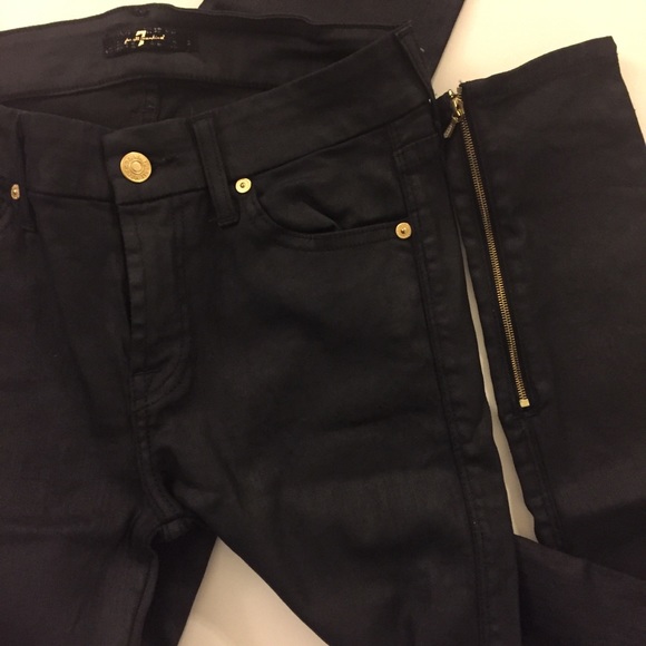 7 for all mankind leatherette jean - Picture 3 of 4